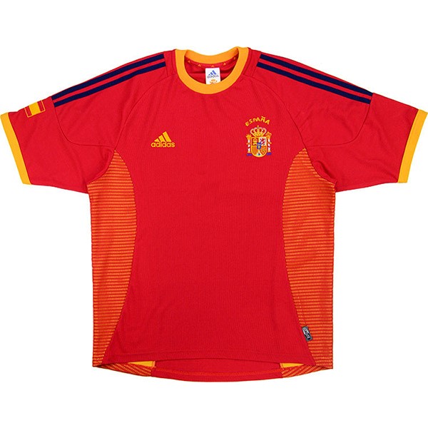 Camiseta España Replica Primera Ropa Retro 2002 2004 Rojo